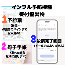 インフル受付提出物